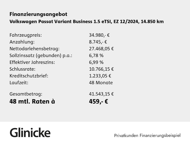 Volkswagen Passat 1.5 eTSI Business DSG Variant
