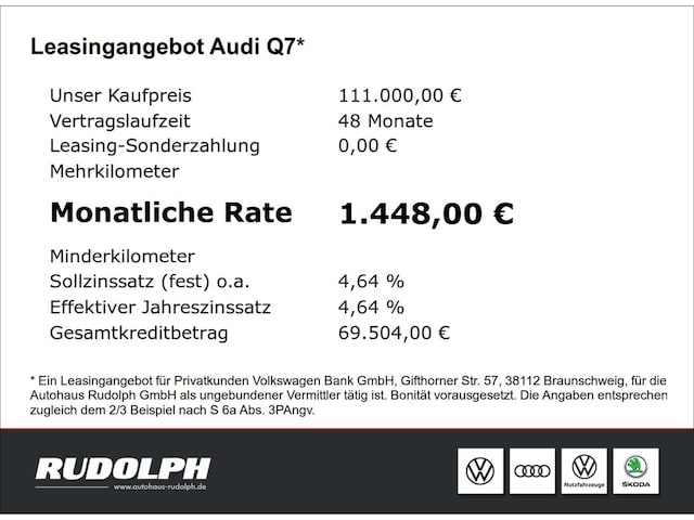 Audi Q7 50 TDI Quattro S-Line