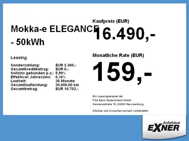 Opel Mokka Elegance Mokka-e