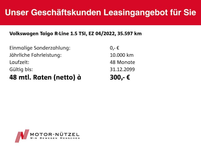 Volkswagen Taigo 1.5 TSI DSG R-Line