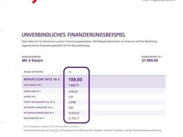 MG MG4 Std MY24 49KW/h*vom MG-Partner*2,99% Zins*