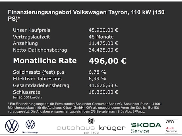 Volkswagen Tayron 2.0 TDI DSG Life