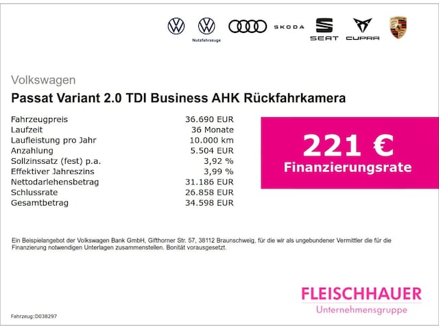 Volkswagen Passat 2.0 TDI Business