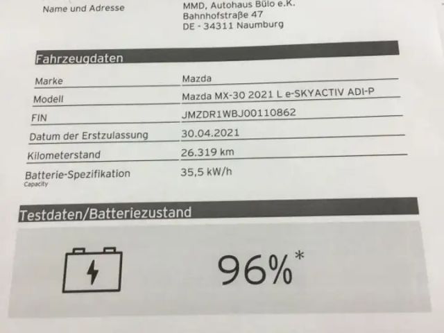 Mazda MX-30 SkyActiv e-Skyactiv