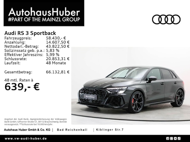 Audi RS3 Quattro S-Tronic Sportback