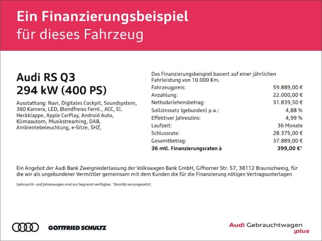 Audi RS Q3 Quattro S-Tronic Sportback