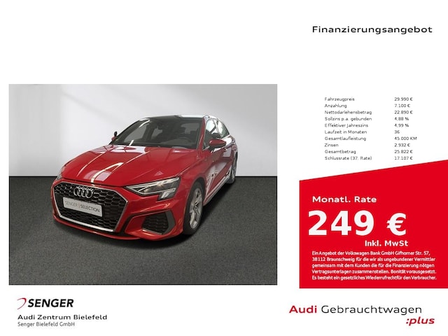 Audi A3 35 TFSI S-Line S-Tronic Sportback