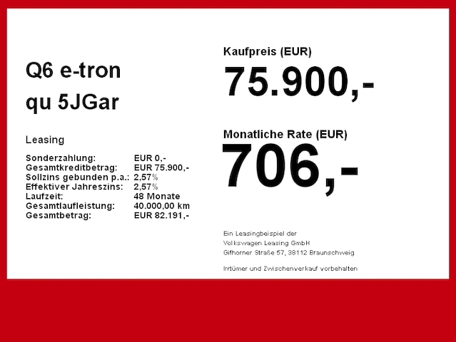 Audi Q6 e-tron Quattro