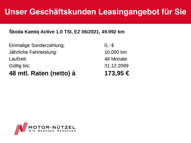 Skoda Kamiq 1.0 TSI Active
