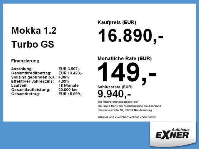 Opel Mokka 1.2 Turbo GS-Line Grand Sport Turbo