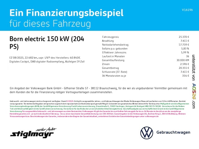 Cupra Born Born electric 62-kWh+LED+PDC+SITZHZG