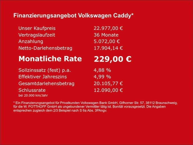 Volkswagen Caddy 2.0 TDI Life