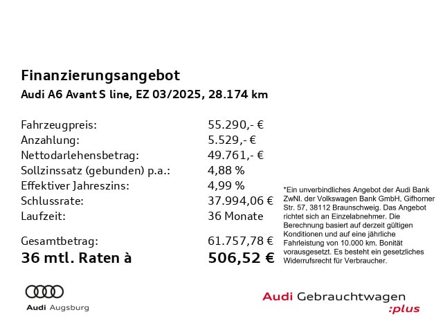 Audi A6 45 TDI Avant Quattro S-Line S-Tronic