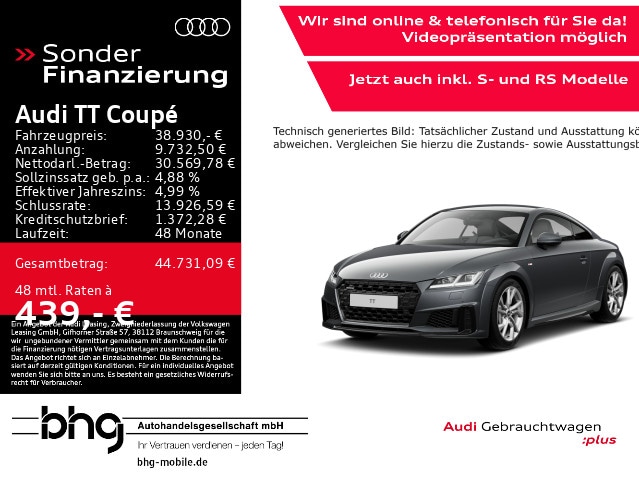 Audi TT 45 TFSI Coupé Quattro S-Tronic