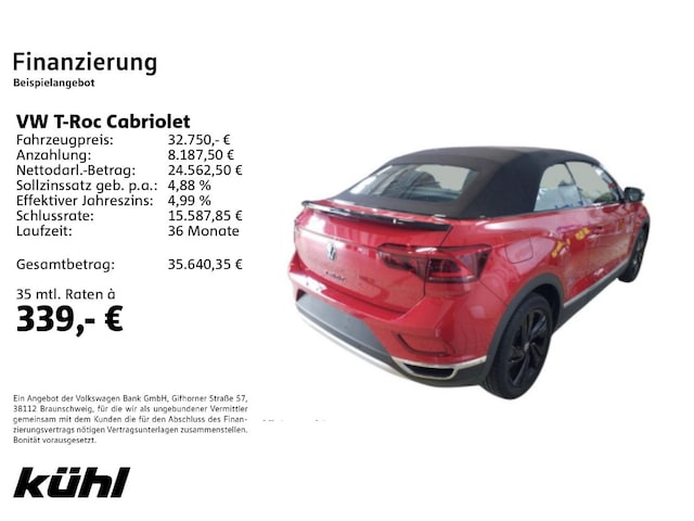 Volkswagen T-Roc 1.5 TSI Cabriolet Style