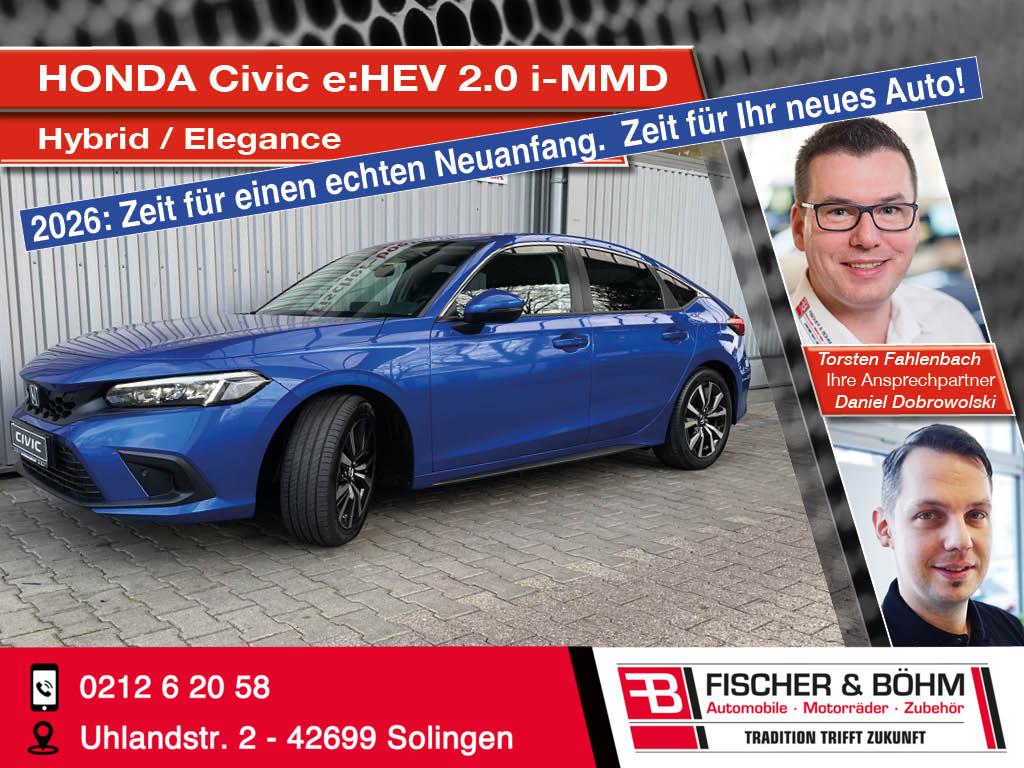 Honda Civic 2.0 Elegance Hybrid e:HEV i-MMD