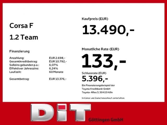 Opel Corsa F 1.2 SHZ+PDC+Facelift+SpurH