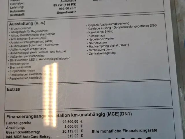 Skoda Fabia 1.0 TSI Selection