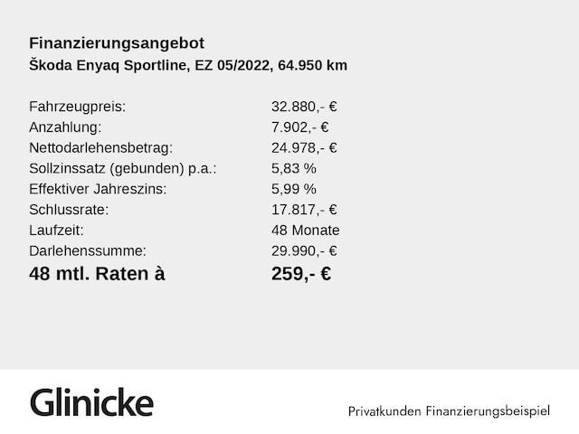 Skoda Enyaq Sportline iV 80