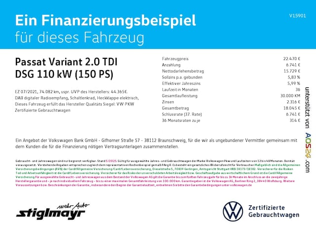 Volkswagen Passat 2.0 TDI DSG Variant