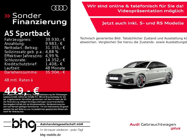 Audi A5 40 TFSI Quattro S-Tronic Sportback
