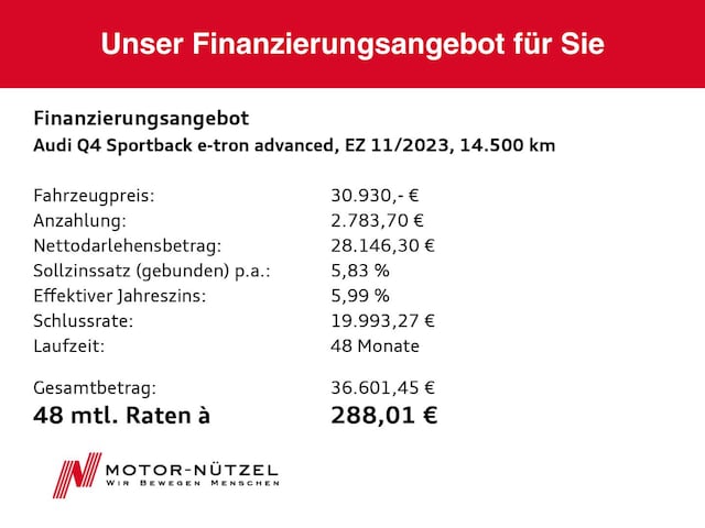 Audi Q4 e-tron 35 Sportback