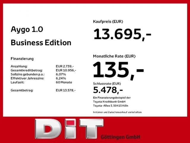 Toyota Aygo 1.0 VVT-i Business