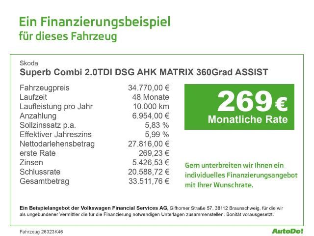 Skoda Superb 2.0 TDI Combi