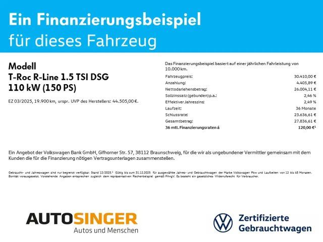 Volkswagen T-Roc 1.5 TSI DSG R-Line