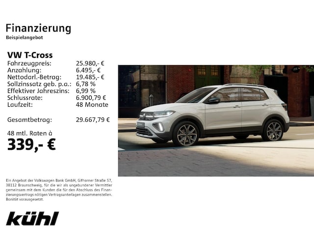 Volkswagen T-Cross 1.0 TSI DSG IQ.Drive Style