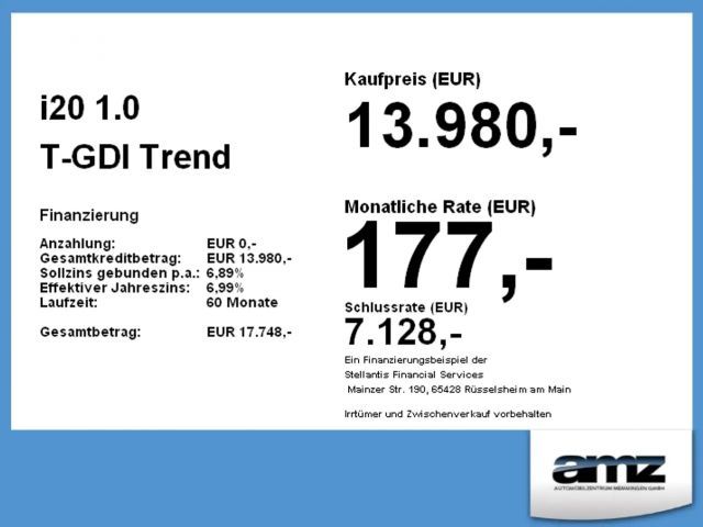 Hyundai i20 1.0 T-GDi Trend