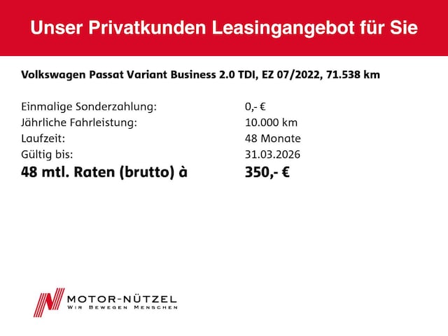 Volkswagen Passat 2.0 TDI Business DSG Variant