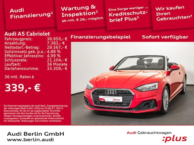 Audi A5 40 TFSI Cabriolet S-Tronic
