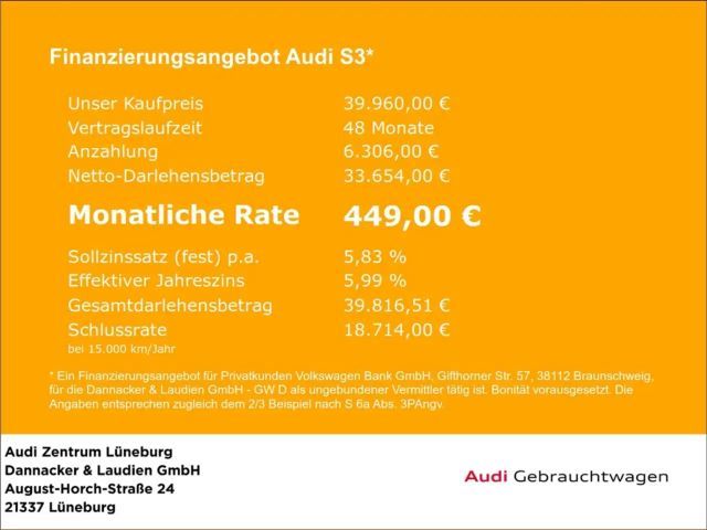 Audi S3 2.0 TFSI Quattro Sedan