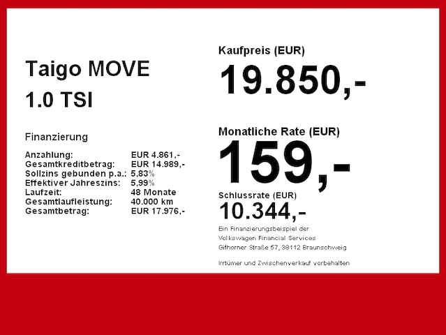 Volkswagen Taigo 1.0 TSI IQ.Drive