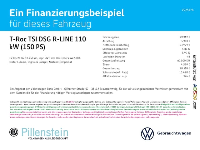 Volkswagen T-Roc DSG R-Line