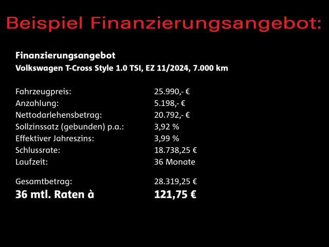 Volkswagen T-Cross 1.0 TSI DSG IQ.Drive Style