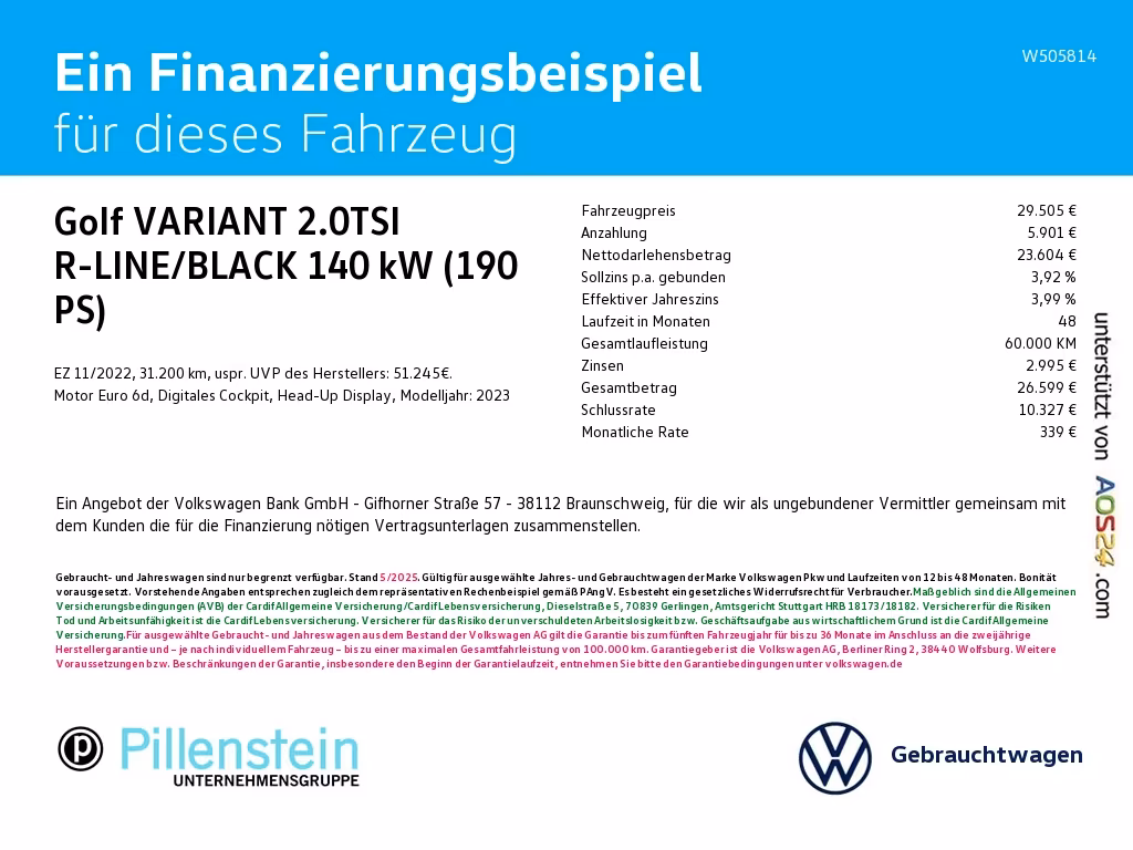 Volkswagen Golf 2.0 TSI R-Line Variant