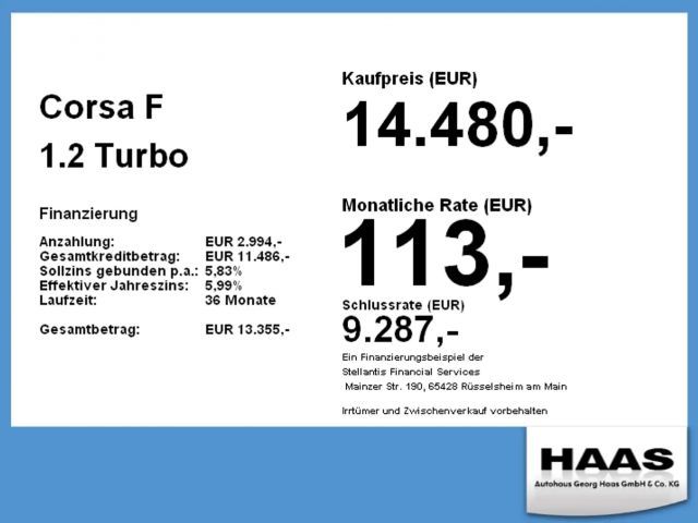 Opel Corsa 1.2 Turbo Elegance Turbo