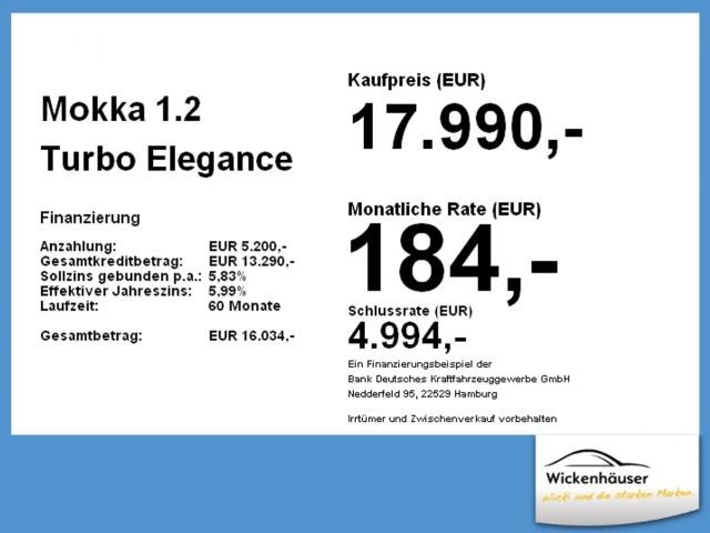 Opel Mokka 1.2 Turbo Elegance Turbo