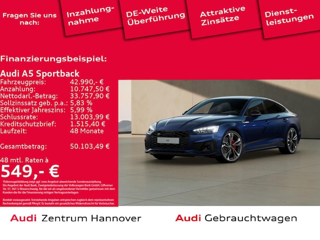 Audi A5 50 TDI Quattro S-Line Sportback