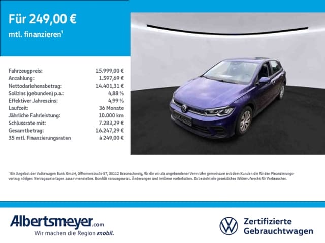 Volkswagen Polo 1.0 Fresh +KLIMA+PARKPILOT+APP