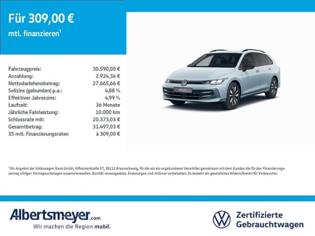 Volkswagen Golf 2.0 TDI DSG Golf VIII Variant