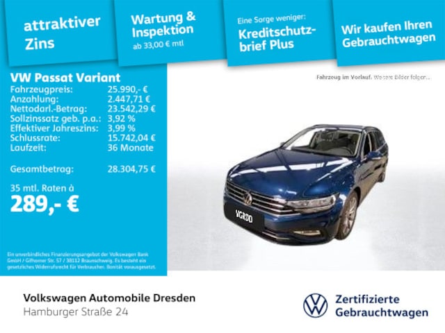 Volkswagen Passat 1.5 TSI Business DSG Variant