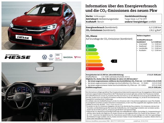 Volkswagen Taigo 1.0 TSI DSG