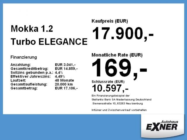 Opel Mokka 1.2 Turbo Elegance Turbo