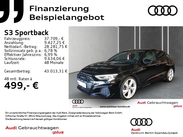 Audi S3 Quattro S-Tronic Sportback