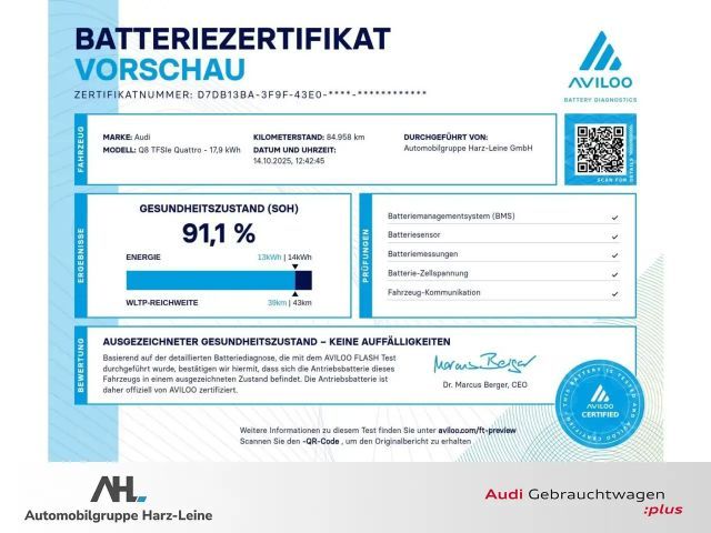 Audi Q8 Hybride Quattro S-Line