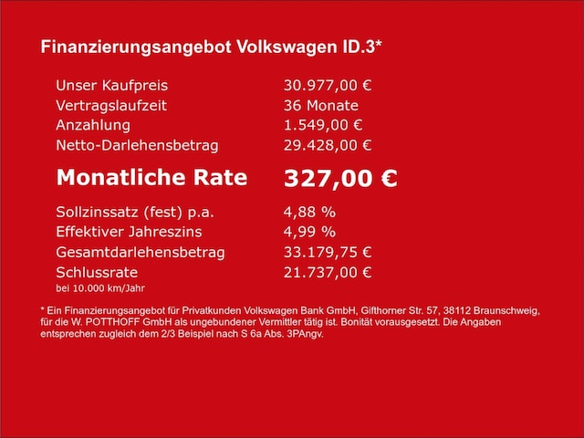 Volkswagen ID.3 IQ.Drive Performance Pro
