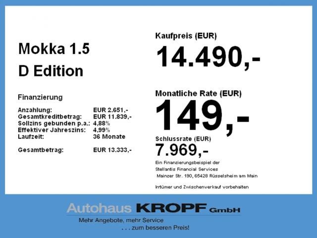 Opel Mokka 1.5 CDTI 1.5 Turbo Edition